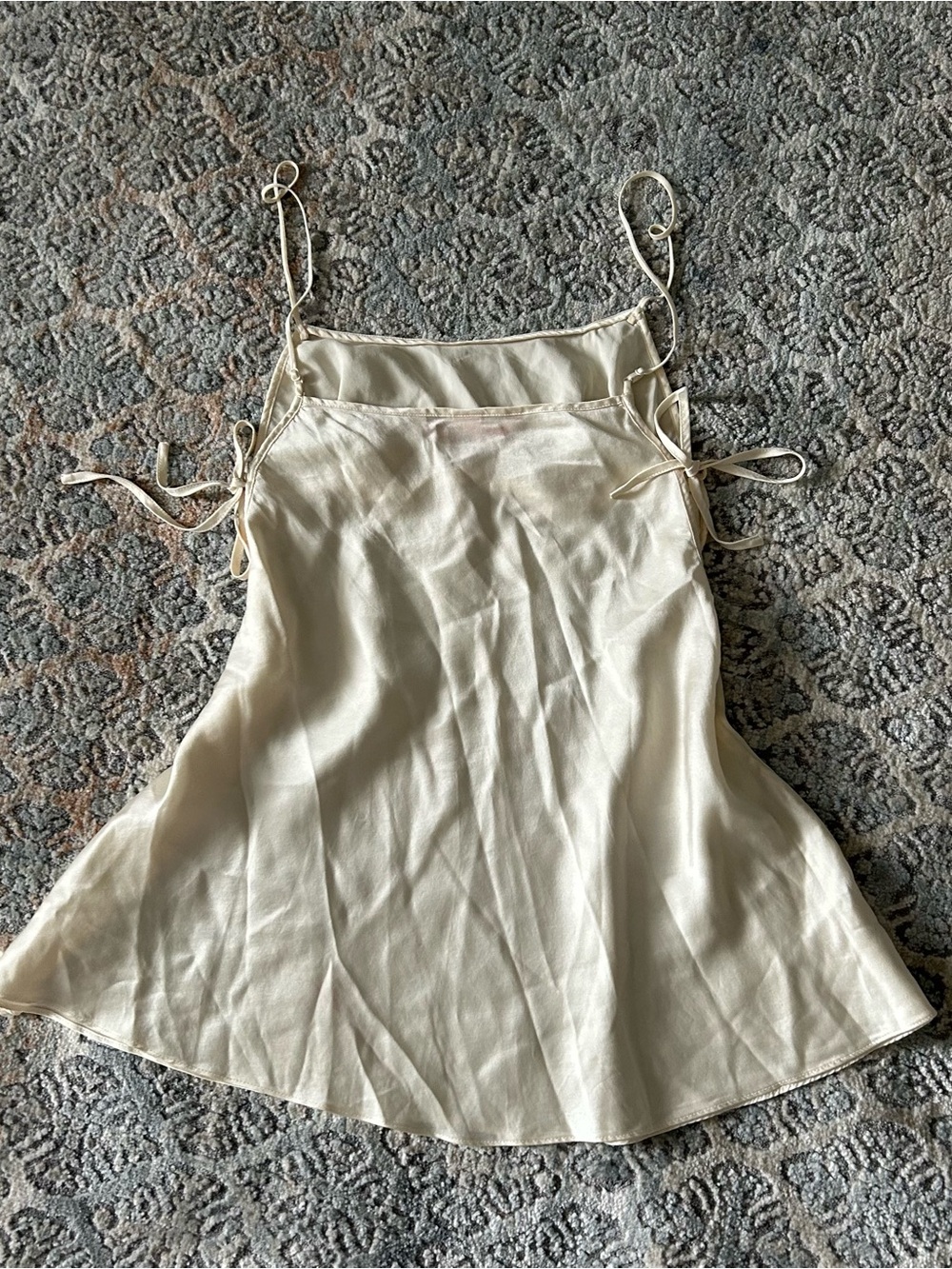 Victoria's Secret Cream SILK Slip Dress with Pink Label - Picture 3 of 4